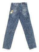 Monnalisa Jeans Ricamati Fleece Den
