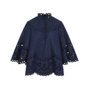 Zimmermann Mahon Broderie Denim Top