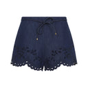 Zimmermann Mahon Broderie Denim Short