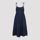 Zimmerman Mahon Broderie Denim Midi Dress