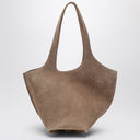 The Attico Tobacco Coloured Suede La Scoop Medium Bag