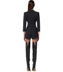 Elisabetta Franchi Schwarzer zweireihiger Overall