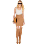 Elisabetta Franchi Beige Mini Skirt