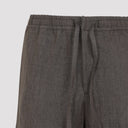Pantaloni Canali in Lino con Coulisse