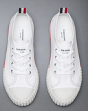 Thom Browne Collegiate Low Top Trainer W/ Tartan Tread Sole In Organic Canvas