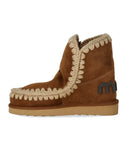 Mou Eskimo Cognac-Stiefel mit glitzerndem Logo