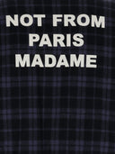 Dr�Le De Monsieur Navy Check Flannel Jacket With Slogan