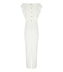 Elisabetta Franchi Red Carpet Ivory Knitted Dress