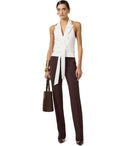 Gilet con cintura Avorio Elisabetta Franchi