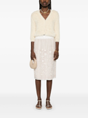 Parosh Sorgente Floral Embroidered Midi Skirt