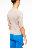 La Rose La Rose Maglia 3/4 Cashmere Grigio Melange