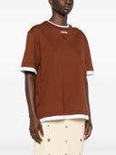 Prada Layered Cotton T Shirt