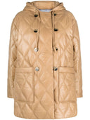 Ganni Shiny Quilt Hooded Jacket