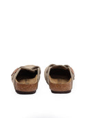 Birkenstock Kids Boston Kids Taupe, Suede Leather