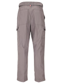 Thom Browne Carpenter Pants W/ Detachable Belt In Wrinkle Free Cotton Suiting