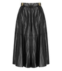 Elisabetta Franchi Gonna Nera Effetto Pelle