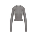 Rick Owens Cropped Rib Ls T Shirt