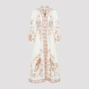Abito midi Zimmermann Indra con scollo profondo