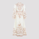 Abito midi Zimmermann Indra con scollo profondo