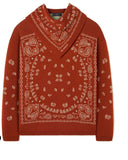 Maglione Alanui Bandana Jacquard Rosso Mattone Multi