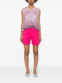 Parosh Striped Jersey Shorts