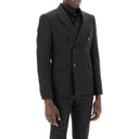 Chaqueta rayada de gabardina de lana celine