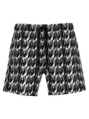 Pantaloncini da nuoto di stampa logo moncler
