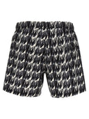 Pantaloncini da nuoto di stampa logo moncler