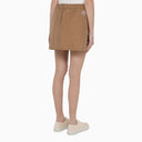 Moncler Sand Colored Cotton Blend Miniskirt