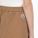 Moncler Sand Colored Cotton Blend Miniskirt