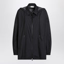 Moncler Black Zip Parka In Nylon