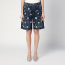 Marc Jacobs Denim Bermuda Shorts mit Daisy -Pailletten