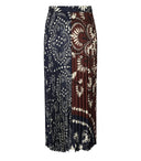 Max Mara Weekend Milord Blue And Brown Midi Skirt