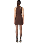 Elisabetta Franchi Coffee Cut Out Dress
