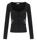 Elisabetta Franchi Schwarze Bustierjacke
