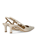 Michael Kors Alora Hellcremefarbene Slingback-Pumps