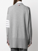 Thom Browne Exaggerated Fit V Neck Cardigan W/ 4 Bar Stripe In Fine Merino Wool