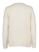Fabiana Filippi Maglia Girocollo In Mohair Effetto Buchi,Innesto O Color Burro