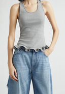 Stella Mc Cartney Frilled Hem Rib Tank