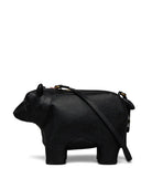Thom Browne Bear Baguette Bag In Pebble Grain Leather