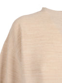 Maxi T Shirt Fabiana Filippi In Lana Cotone Punto Links Lurex Colore Burro