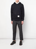 Thom Browne Kapuzenpullover mit Cb RWB-Streifen im klassischen Loopback