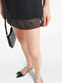 Prada Enamel Triangle Logo Wool Dress