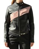 La Rose Lederbomber Schwarz