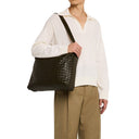Bottega Veneta Traveller Medium Intrecciato Leather Hobo Bag