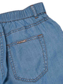 Twin Set Girl Pantalone Cropped In Chambray