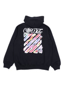 Felpa con cappuccio Diag Acquerello Off White