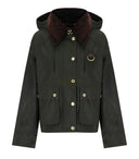 Barbour Reighton Wax Green Chaqueta con capucha verde