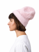 La Rose La Rose Angora Beanie White