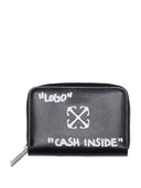 Off White Jitney Coin Purse Quote Black White